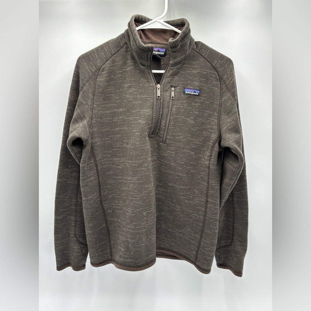 Patagonia Better Sweater 1/4 Zip Fleece Jacket Brown Small Pullover‎